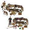 Horse Figurine Animal Model Action Figurine Horse Shed Scene Toy A