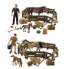 Horse Figurine Animal Model Action Figurine Horse Shed Scene Toy A