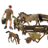 Horse Figurine Animal Model Action Figurine Horse Shed Scene Toy A