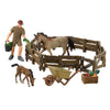 Horse Figurine Animal Model Action Figurine Horse Shed Scene Toy A