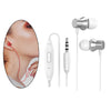 Earphones Headphones with Microphone Tangle Free 3.5mm for Smartphones white