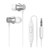 Earphones Headphones with Microphone Tangle Free 3.5mm for Smartphones white