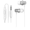 Earphones Headphones with Microphone Tangle Free 3.5mm for Smartphones white