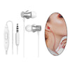 Earphones Headphones with Microphone Tangle Free 3.5mm for Smartphones white