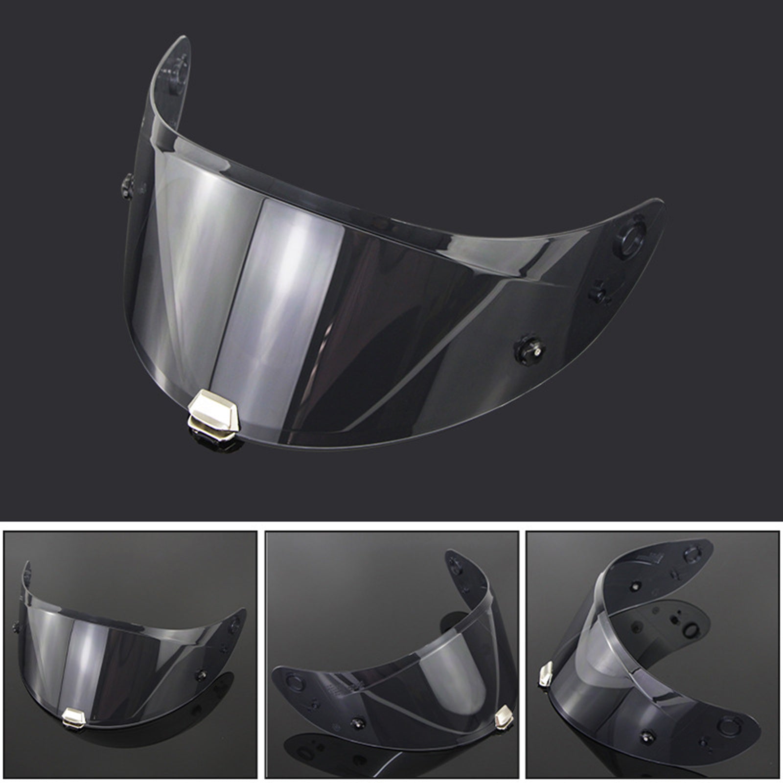 Helmet Visor Lens Night Vision Safe for HJ-26 RPHA11 RPHA70  dark gray