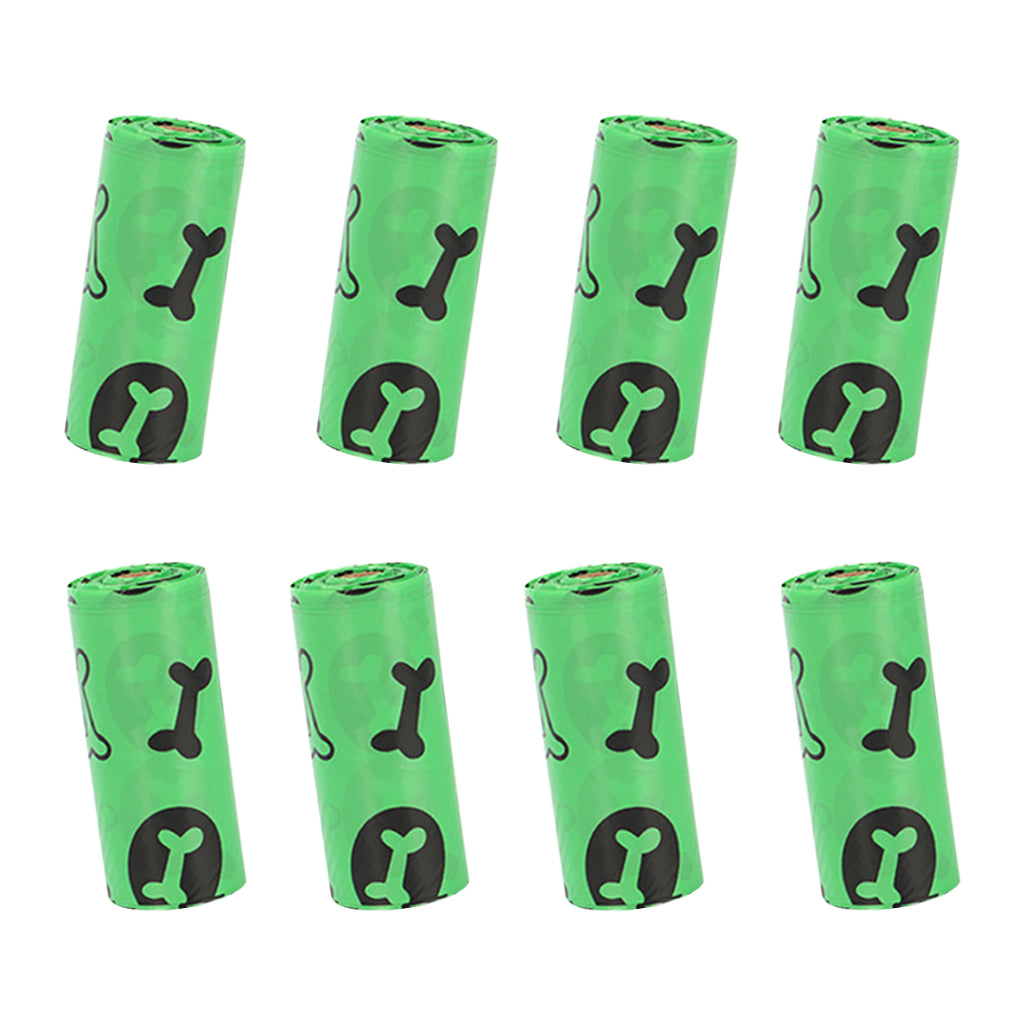 High Quality Biodegradable Dog Poop Waste Bags with Dispenser Green 8Roll