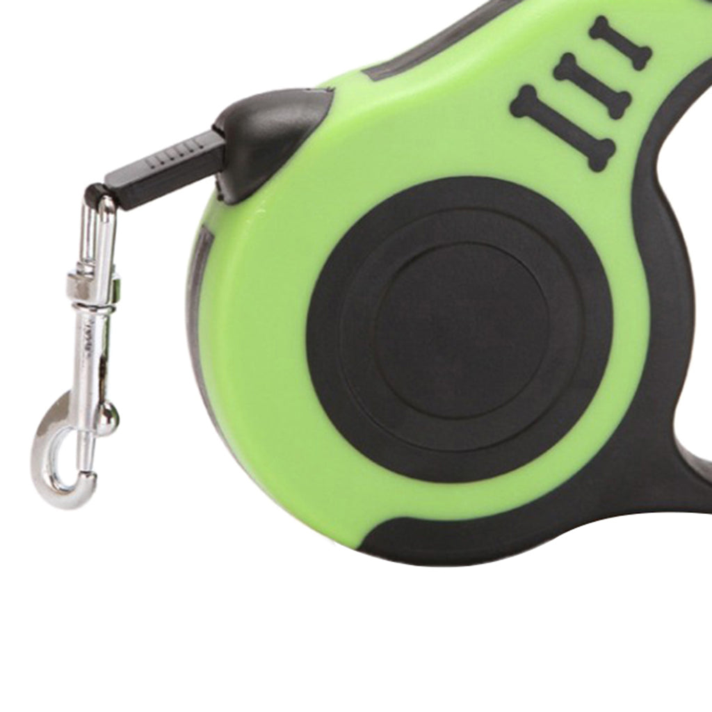 5m Retractable Dog Leash Flexible Dog Training Walking Nylon Lead Green