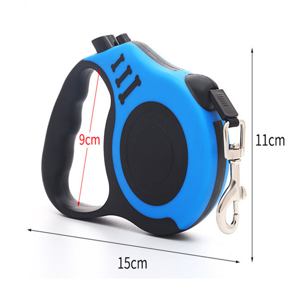 5m Retractable Dog Leash Flexible Dog Training Walking Nylon Lead Blue