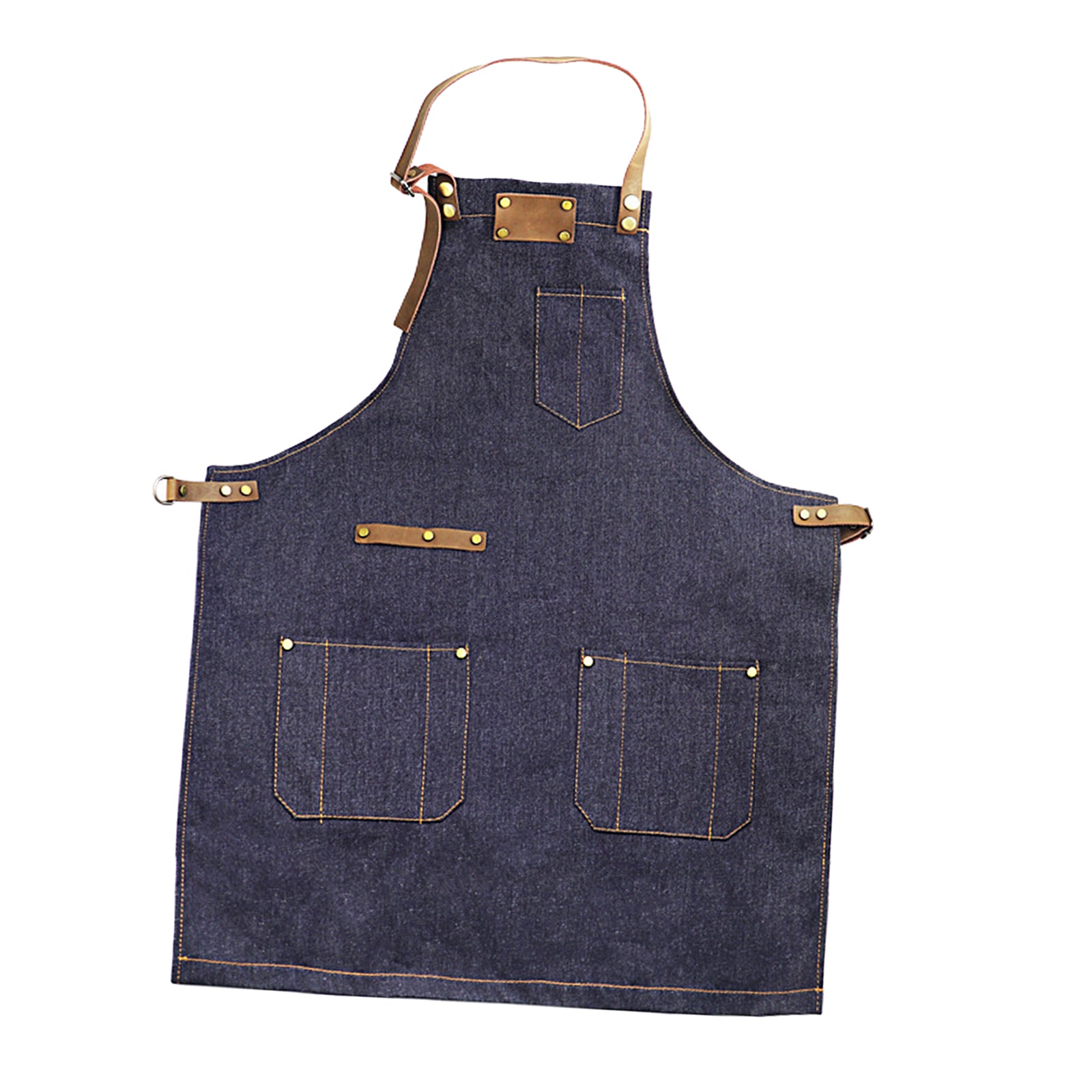 Salon Hair Cutting Hairdressing Work Barber Hairstylist Apron Dark Blue