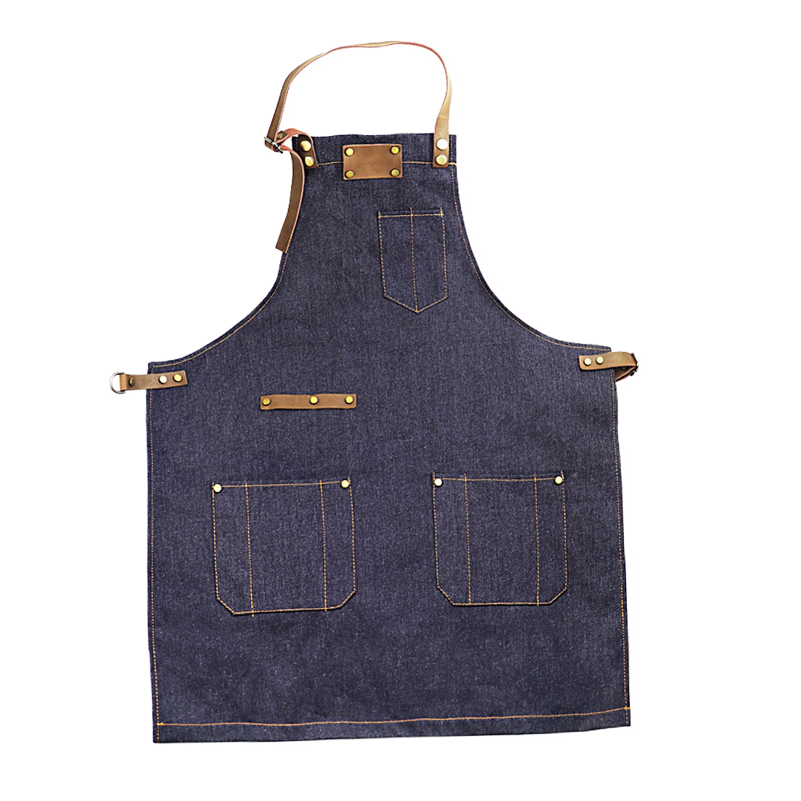 Salon Hair Cutting Hairdressing Work Barber Hairstylist Apron Dark Blue