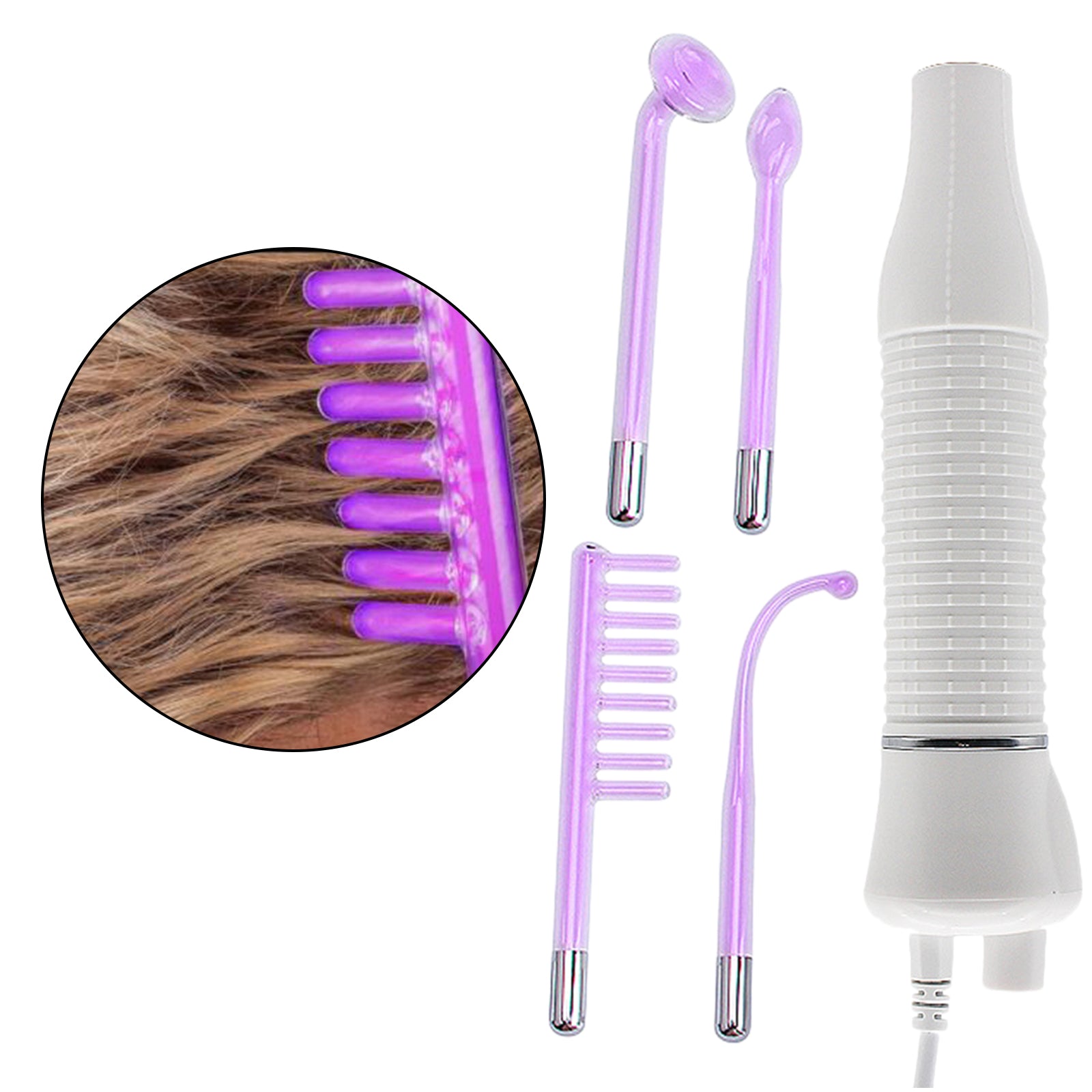 Portable High Frequency Spot Remover w/4 Wand Electronicy-EU Purple Light