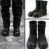 Miniature 1/6 Scale Combat Boots Shoes Model for 12'' Soldier Action Figure Black