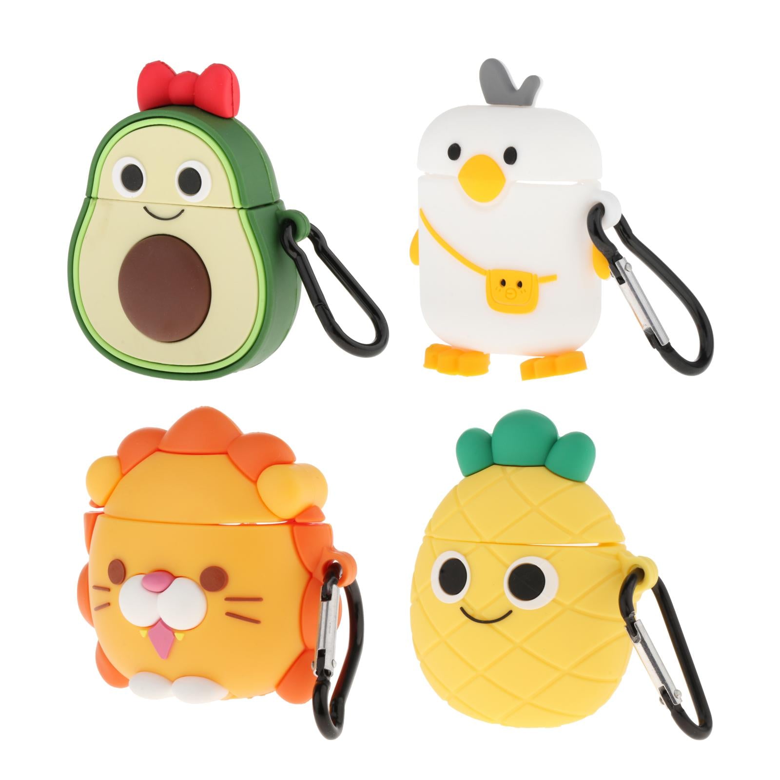 Earbud Case Cartoon Silicone Earphone Case Cover for Airpods 1&2 Chick