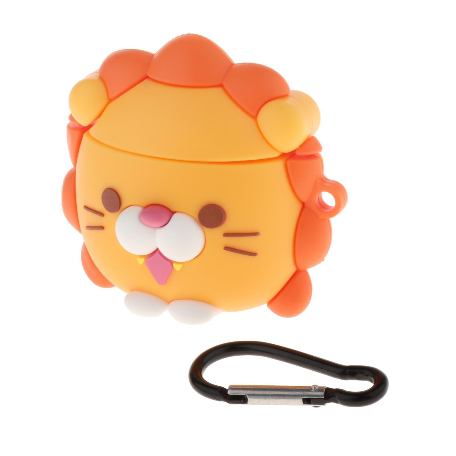 Earbud Case Cartoon Silicone Earphone Case Cover for Airpods 1&2 Lion