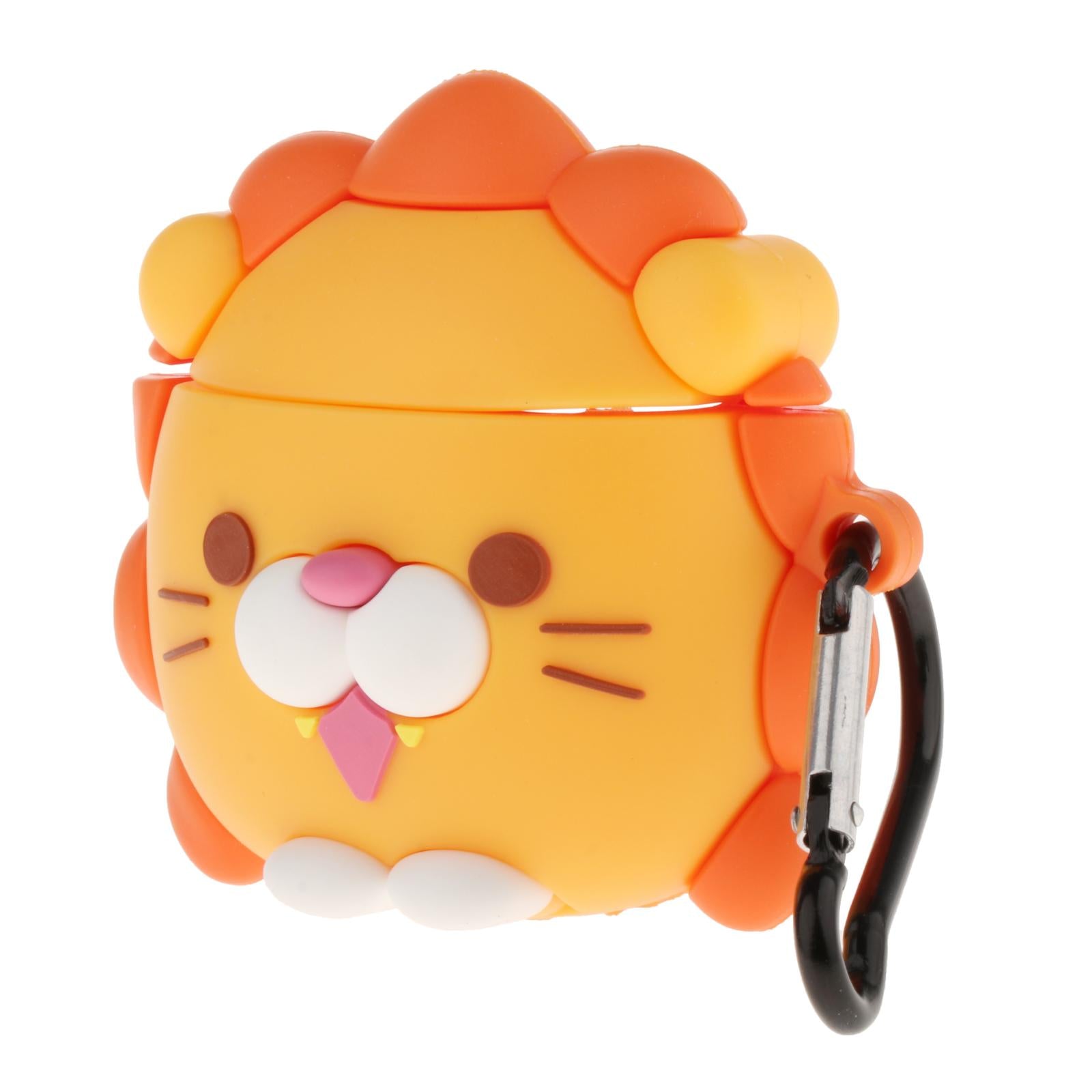 Earbud Case Cartoon Silicone Earphone Case Cover for Airpods 1&2 Lion