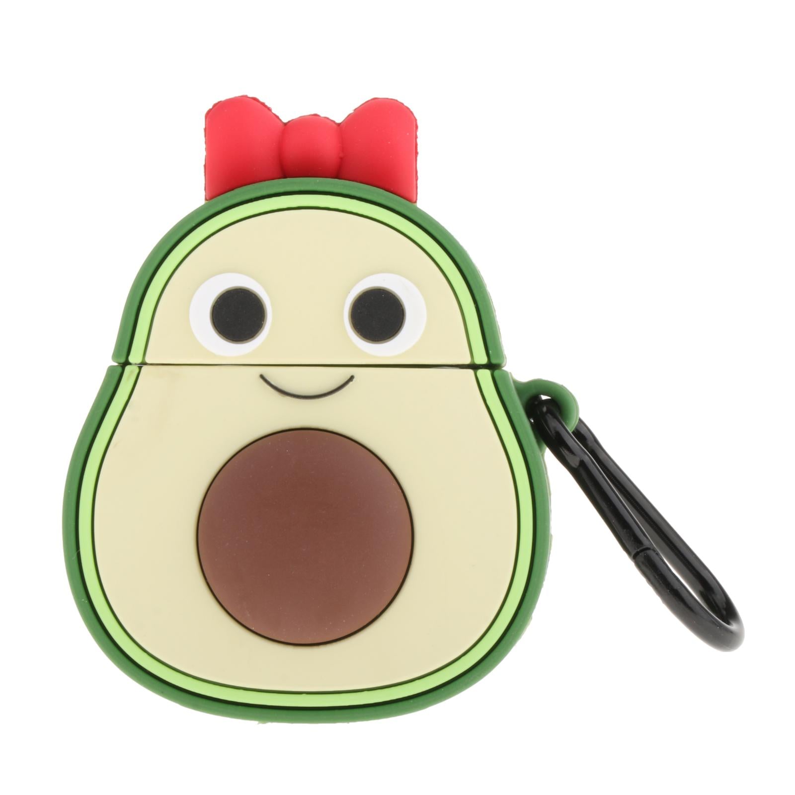 Earbud Case Cartoon Silicone Earphone Case Cover for Airpods 1&2 Avocado