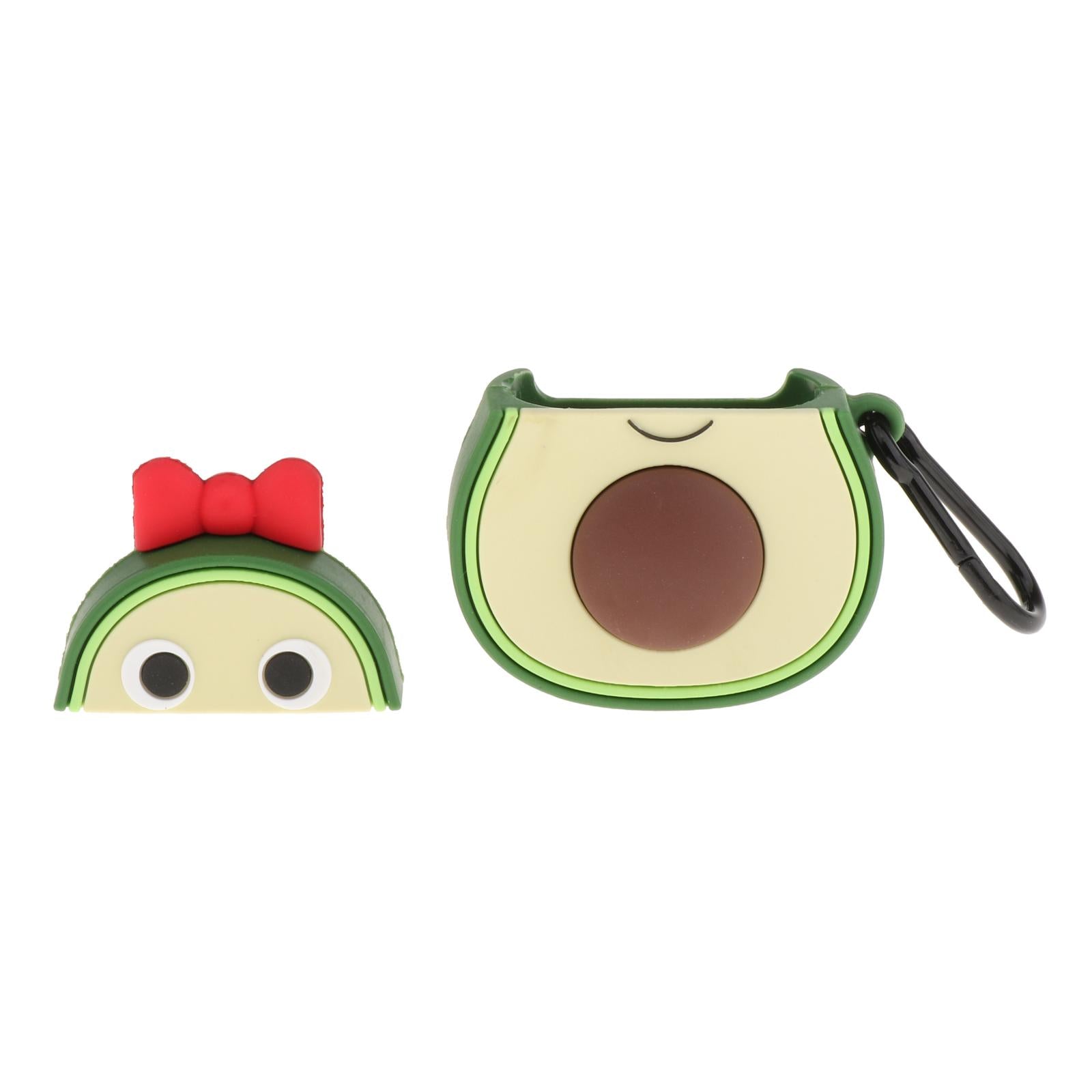 Earbud Case Cartoon Silicone Earphone Case Cover for Airpods 1&2 Avocado