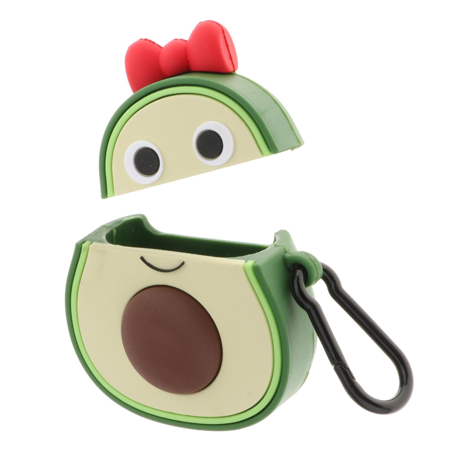 Earbud Case Cartoon Silicone Earphone Case Cover for Airpods 1&2 Avocado