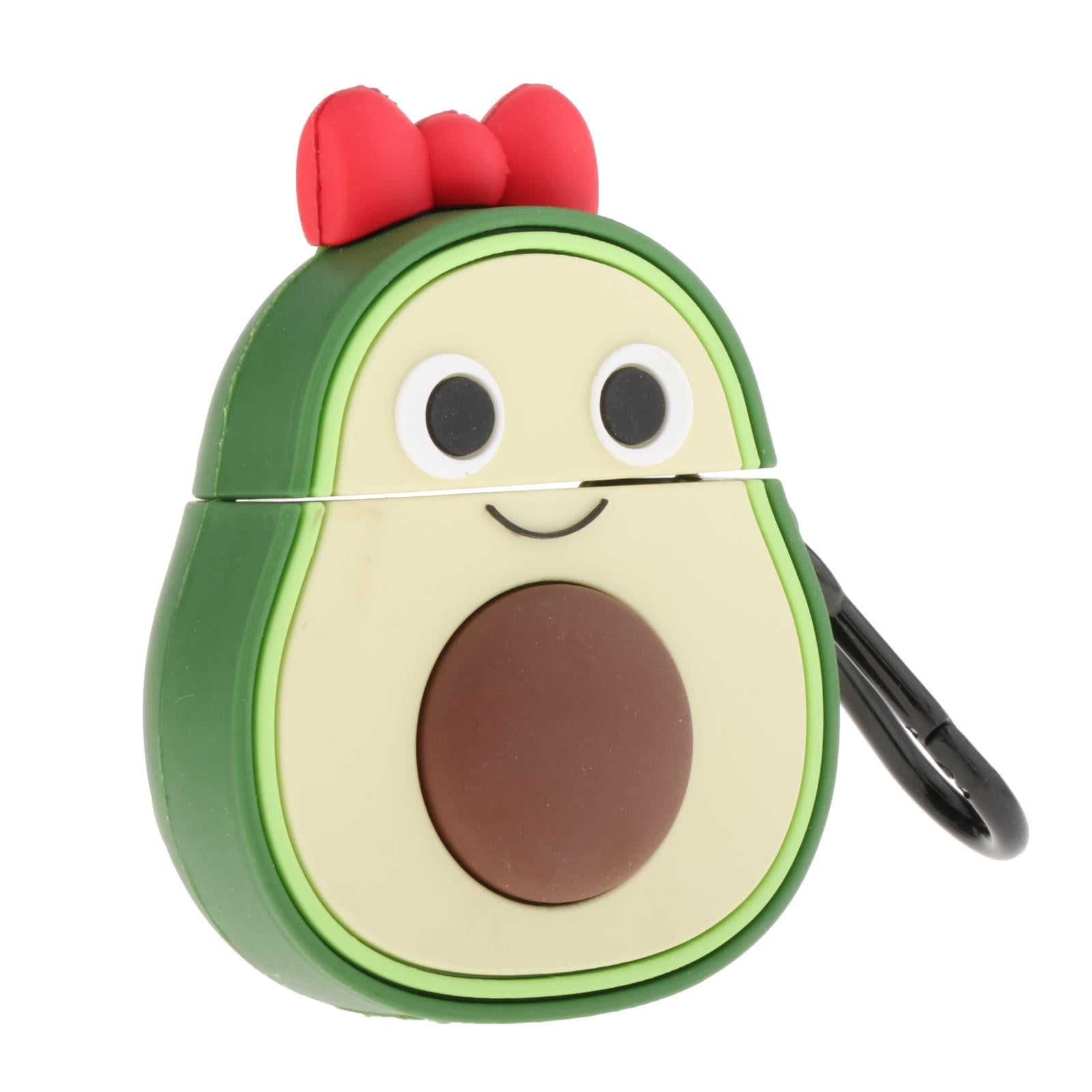 Earbud Case Cartoon Silicone Earphone Case Cover for Airpods 1&2 Avocado