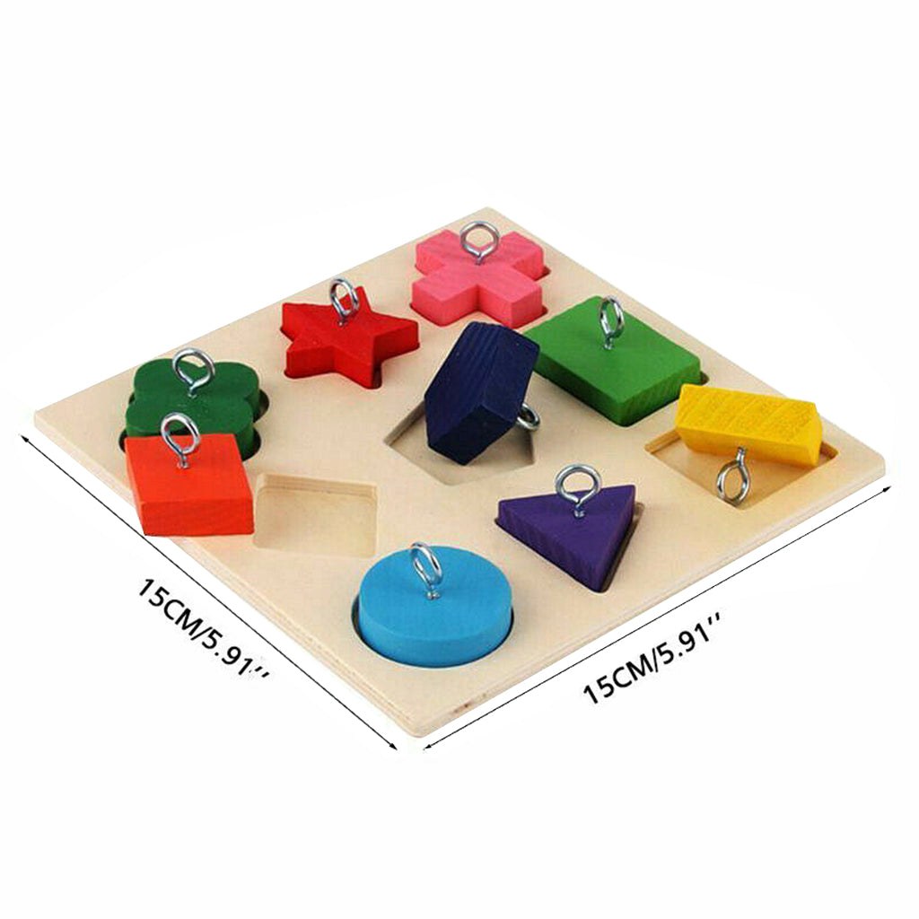 Bird Activity Toy Parrot Cockatiels Smart Training Wooden Puzzle Blocks Toy