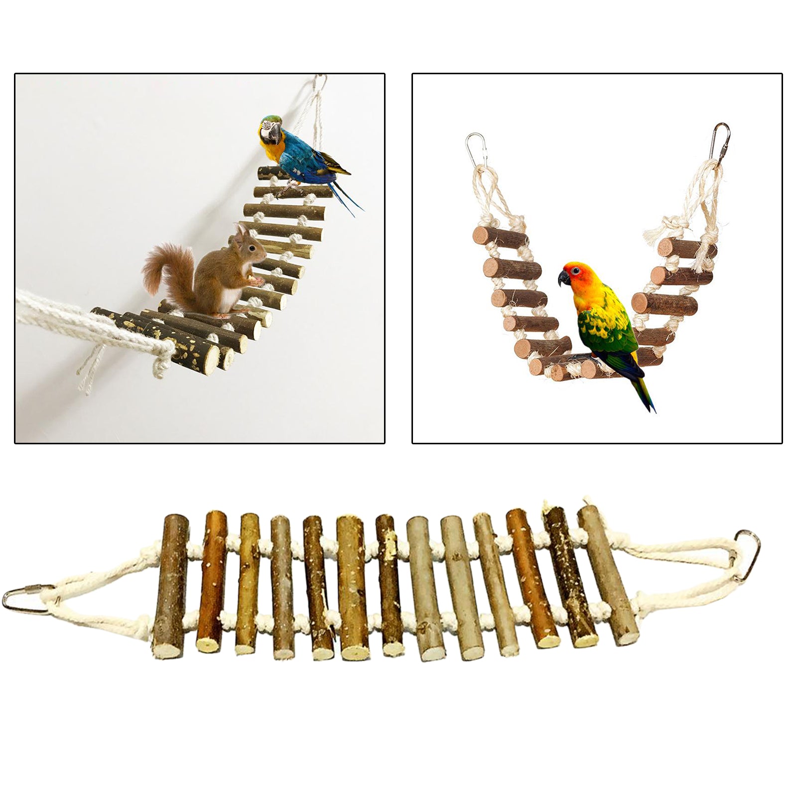 Bird Toys Step Parrot Ladder Swing Bridge Bird Cage Accessories Decorative