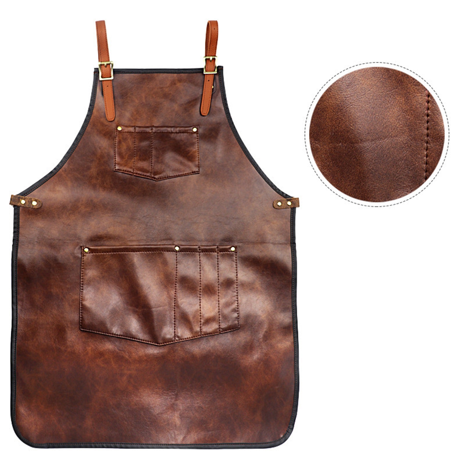 Professional PU Leather Barber Apron Multi-use Heavy Duty Premium Quality B