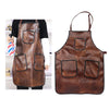 Professional PU Leather Barber Apron Multi-use Heavy Duty Premium Quality A