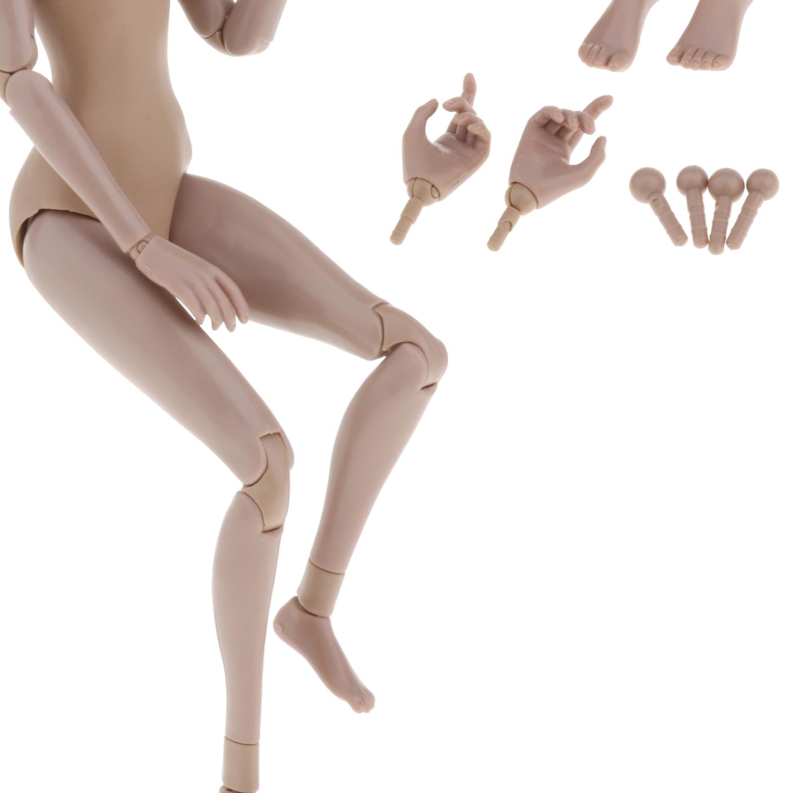 Moveable Joints 1:6 Female Body Skeleton Big Breast Wheat Skin