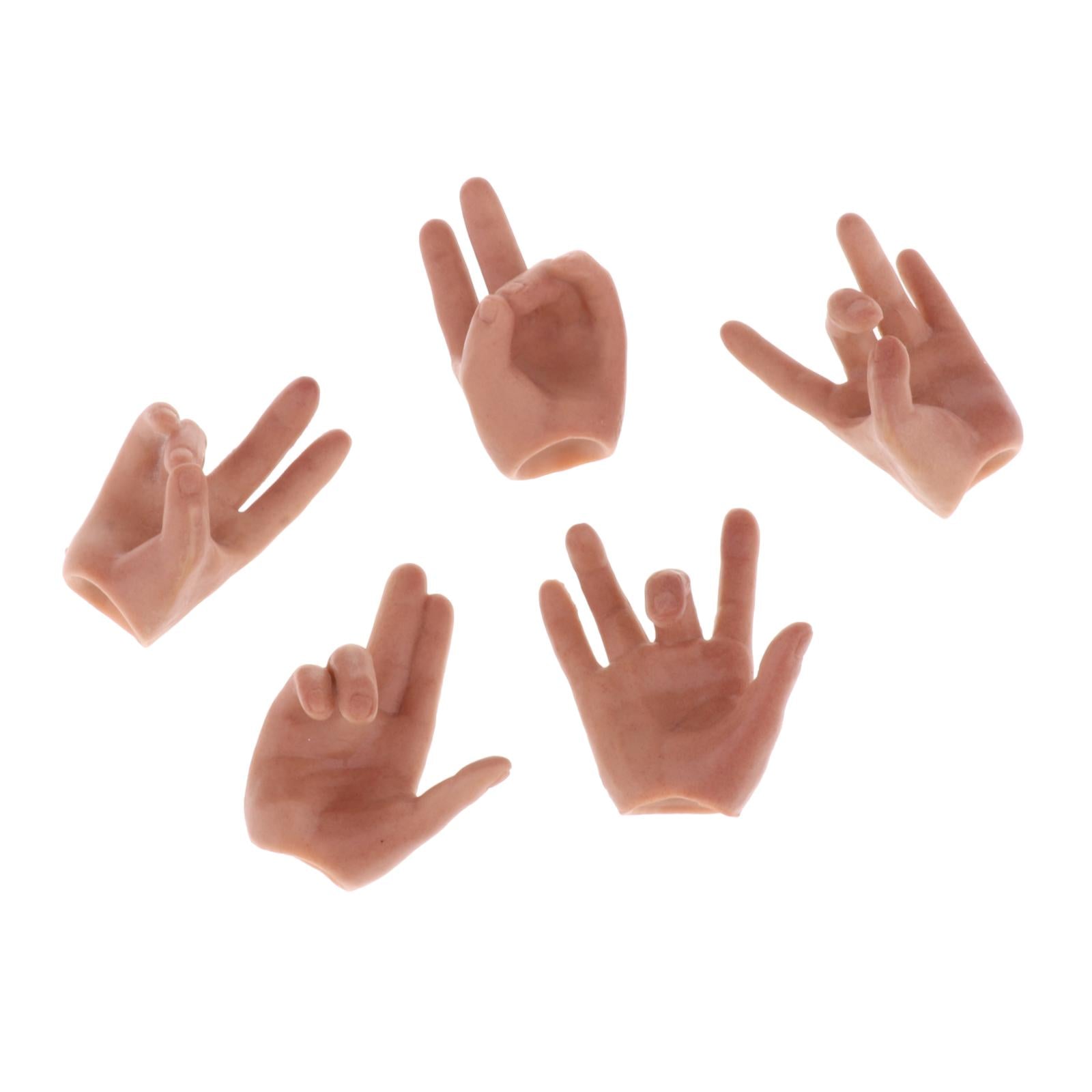 5pcs 1:6 Mans Finger Hands Model for Enterbay PH JO 12inch Action Figures