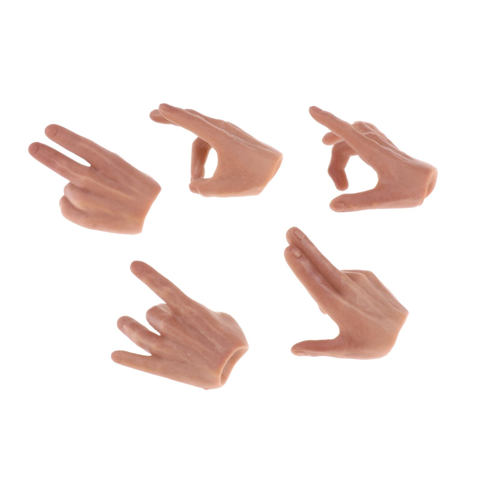 5pcs 1:6 Mans Finger Hands Model for Enterbay PH JO 12inch Action Figures