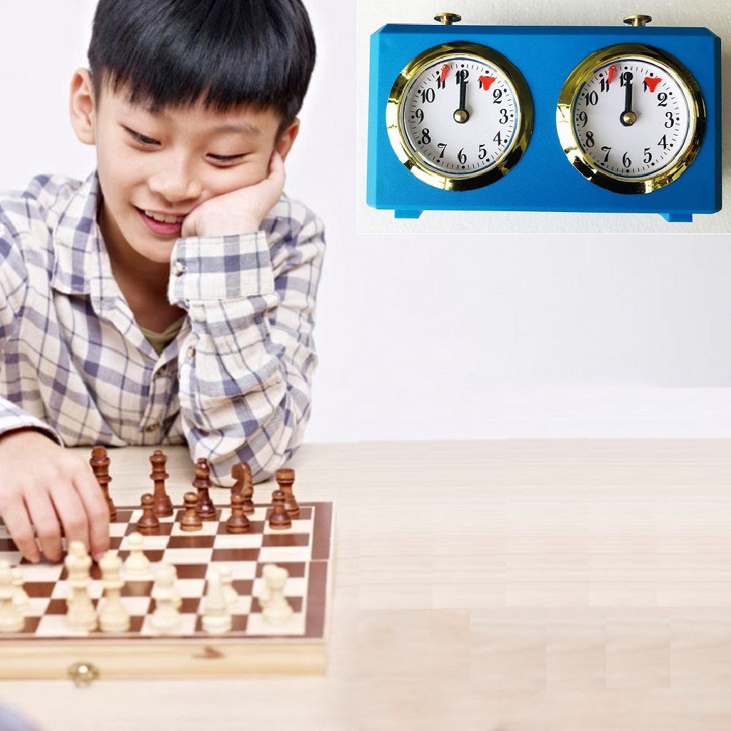 Wind Up Analog Chess Clock for GO Chess Mechanical Count Up Down Timer