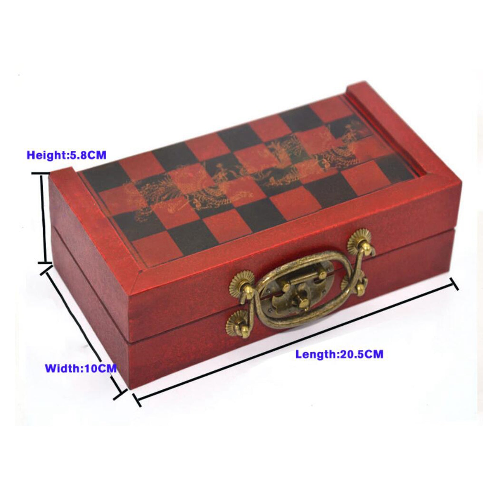 Travel Chess Set Chinese Ancient Figurines Chessman Pieces Chess Set for Kid