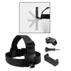 Head Strap Mount Holder w/ Clip for GoPro Sports Camera Mobile Phone Black