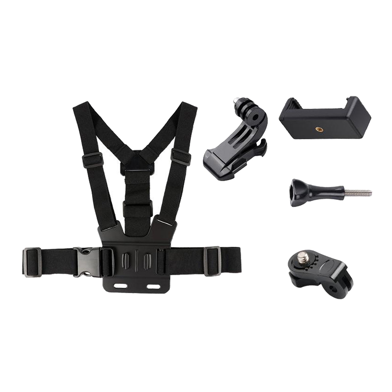 Smartphone Adjustable Chest Fixed Strap Mount Bracket with Cell Phone Clip