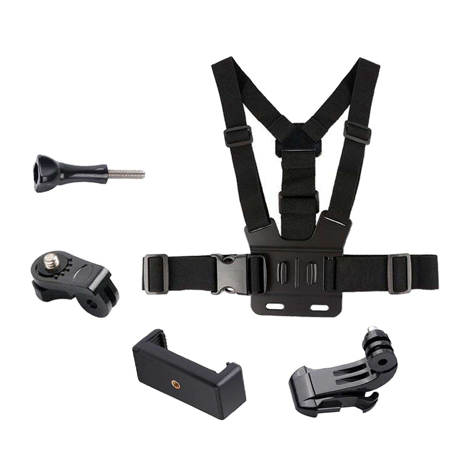 Smartphone Adjustable Chest Fixed Strap Mount Bracket with Cell Phone Clip