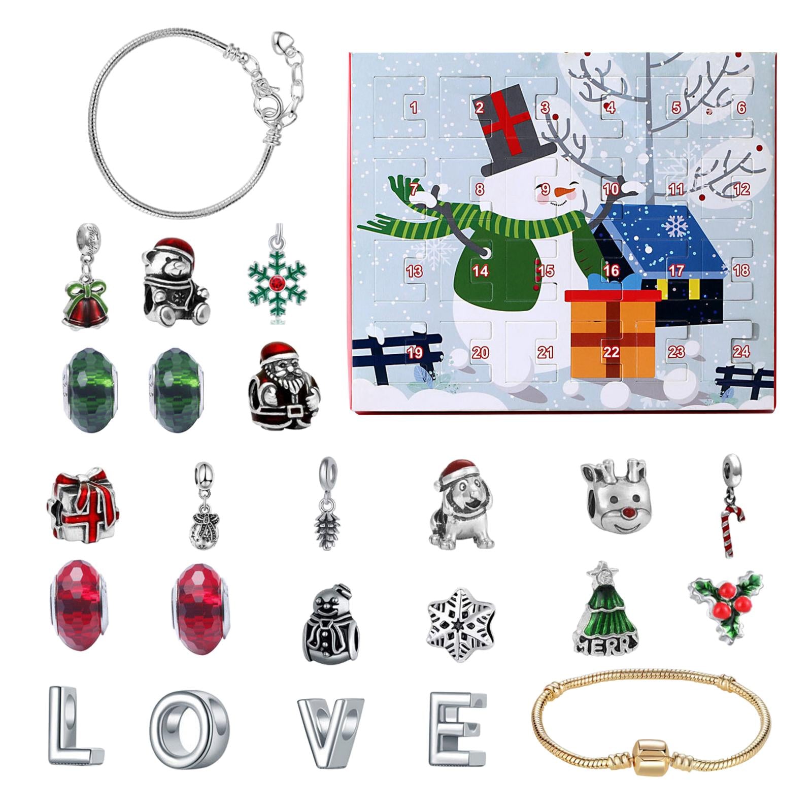 24 Days Christmas Advent Calendar DIY Charm Bracelet DIY Countdown Style B