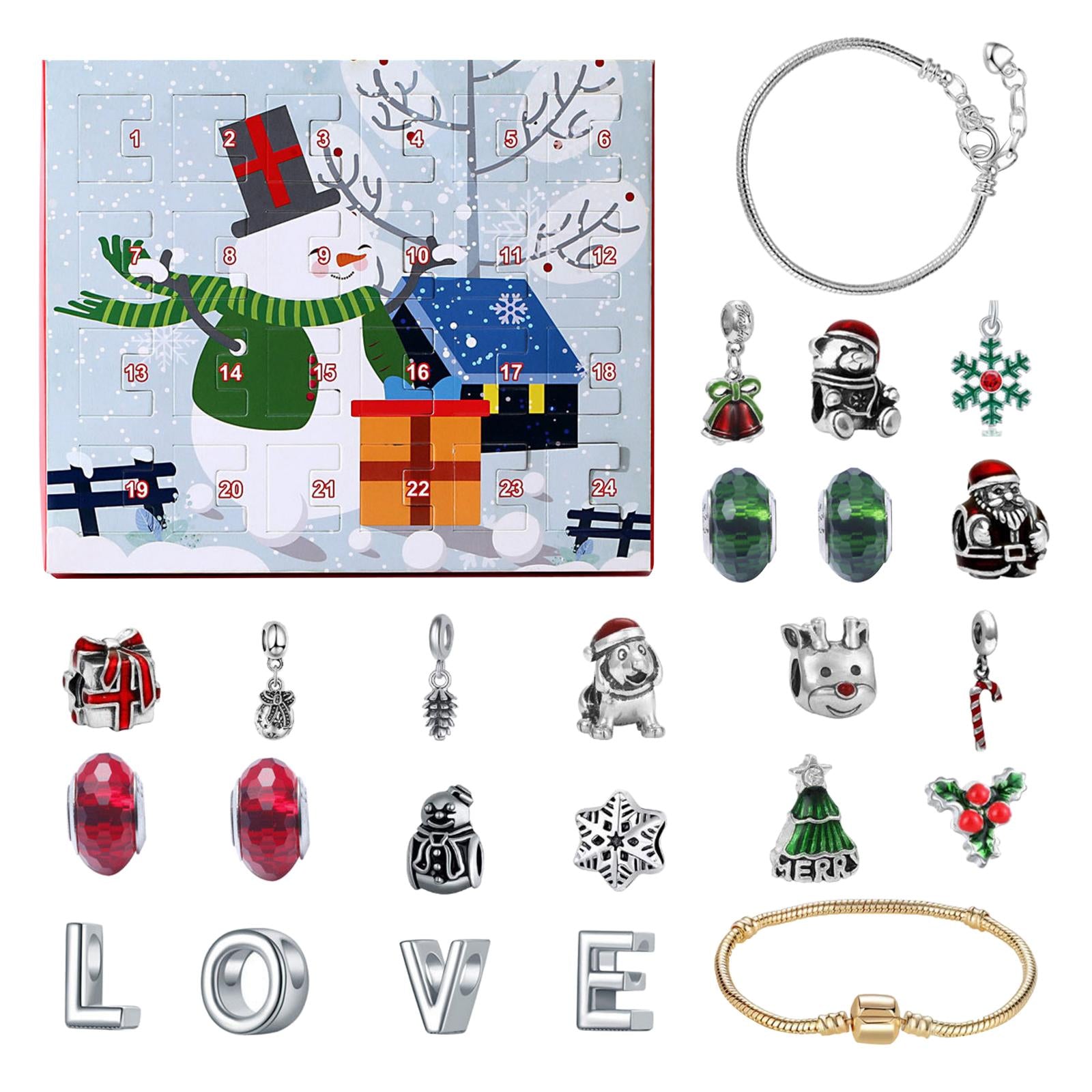 24 Days Christmas Advent Calendar DIY Charm Bracelet DIY Countdown Style B