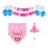 Pet Dog Cat Birthday Hat Bandana Neckerchief Ties Party Fancy Dress Pink