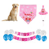 Pet Dog Cat Birthday Hat Bandana Neckerchief Ties Party Fancy Dress Pink