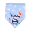 Pet Dog Cat Birthday Hat Bandana Neckerchief Ties Party Fancy Dress Blue