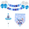 Pet Dog Cat Birthday Hat Bandana Neckerchief Ties Party Fancy Dress Blue