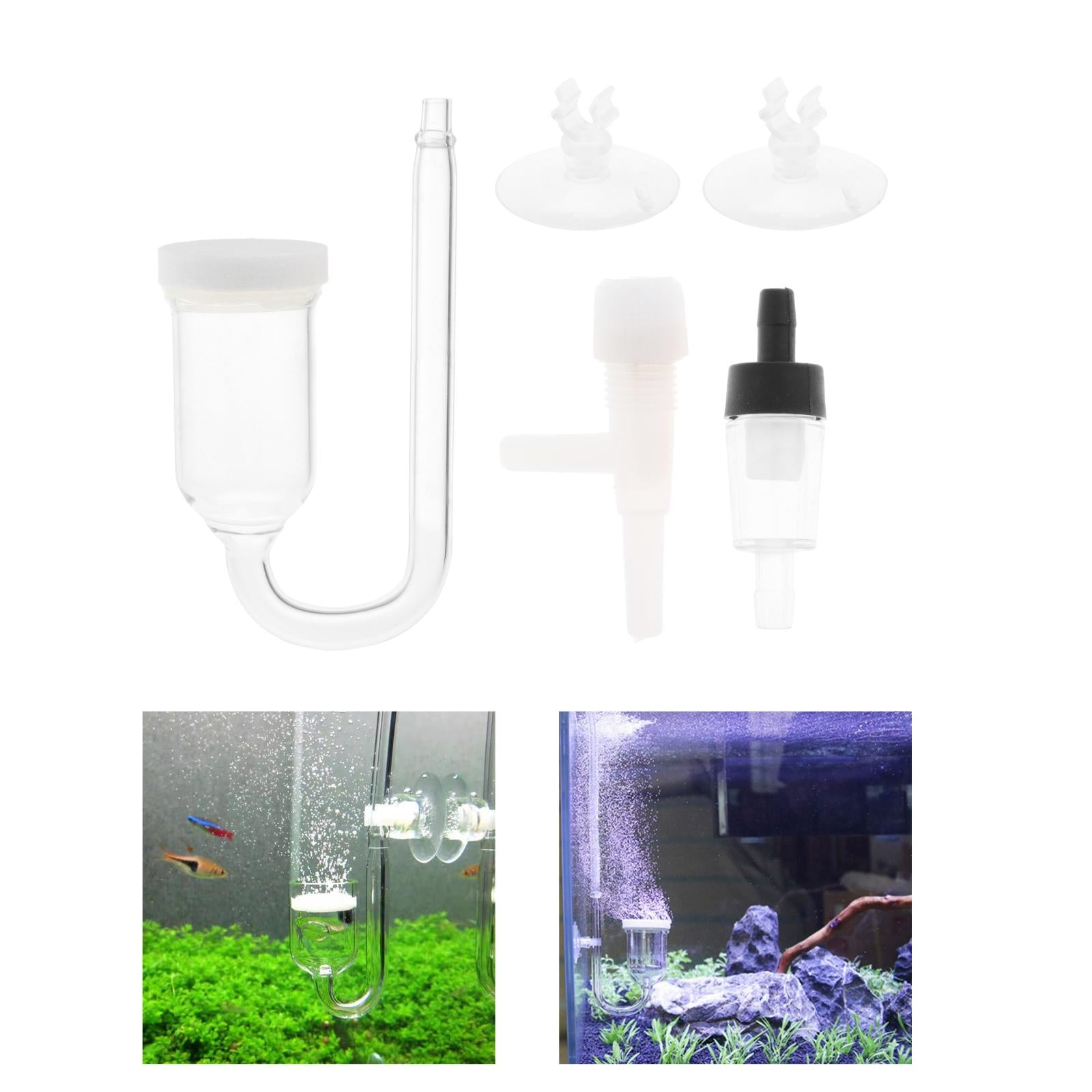 Aquarium CO2 Diffuser w/ U-Shape Connecting Tube for Planted Tank Dia. 35mm