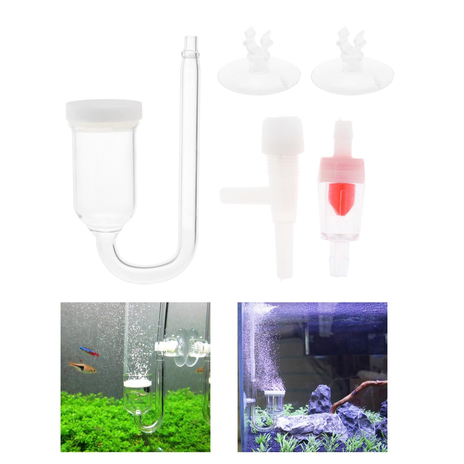 Aquarium CO2 Diffuser w/ U-Shape Connecting Tube for Planted Tank Dia. 25mm