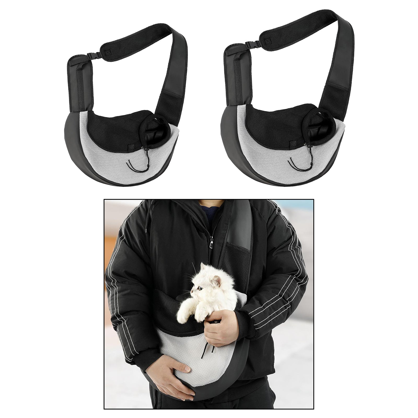 Pet Puppy Cat Carrier Comfort Travel Hand-free Mesh Sling Backpack Outdoor S