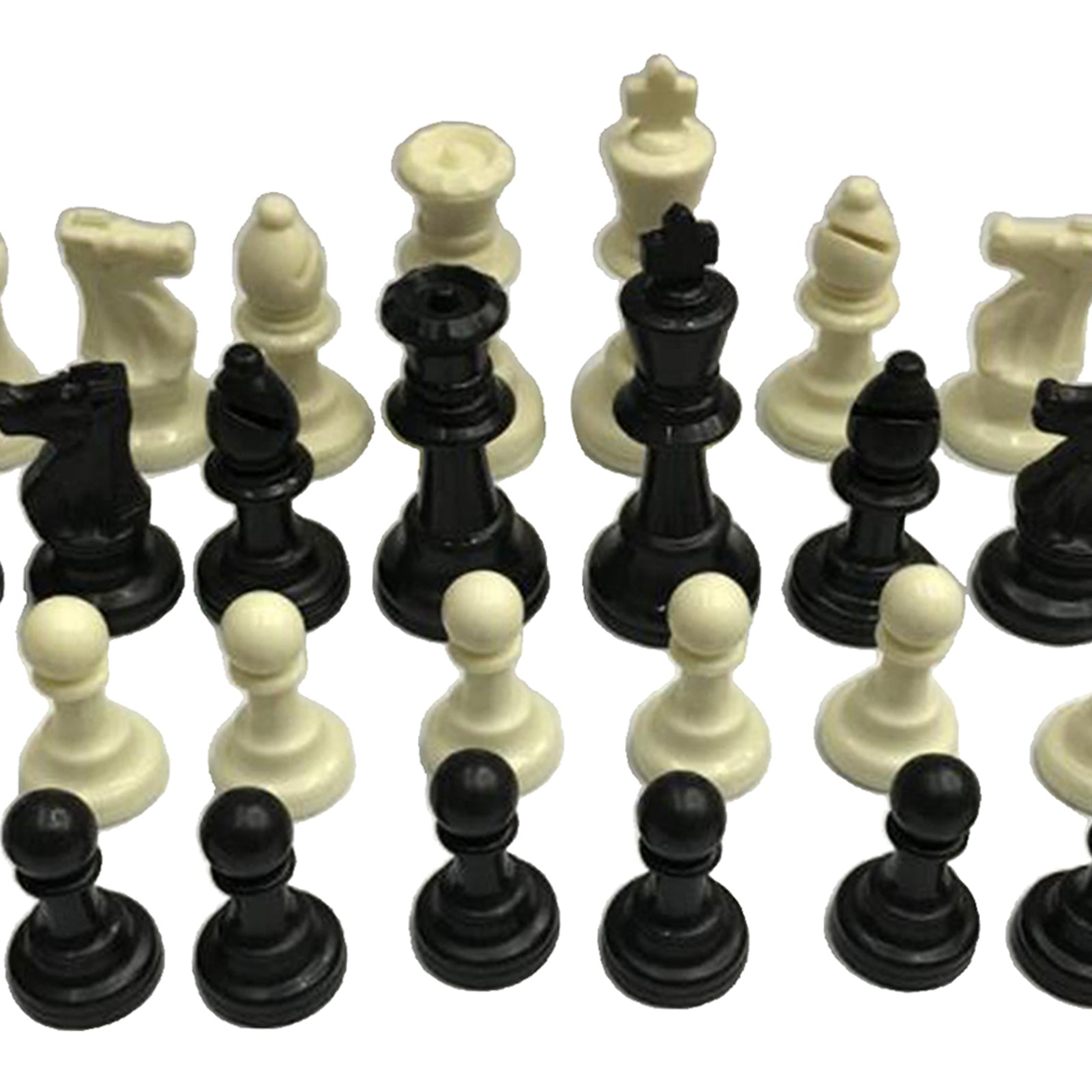 Standard Plastic Chess Pieces Set Plastic Portable Chess Game 95mm King