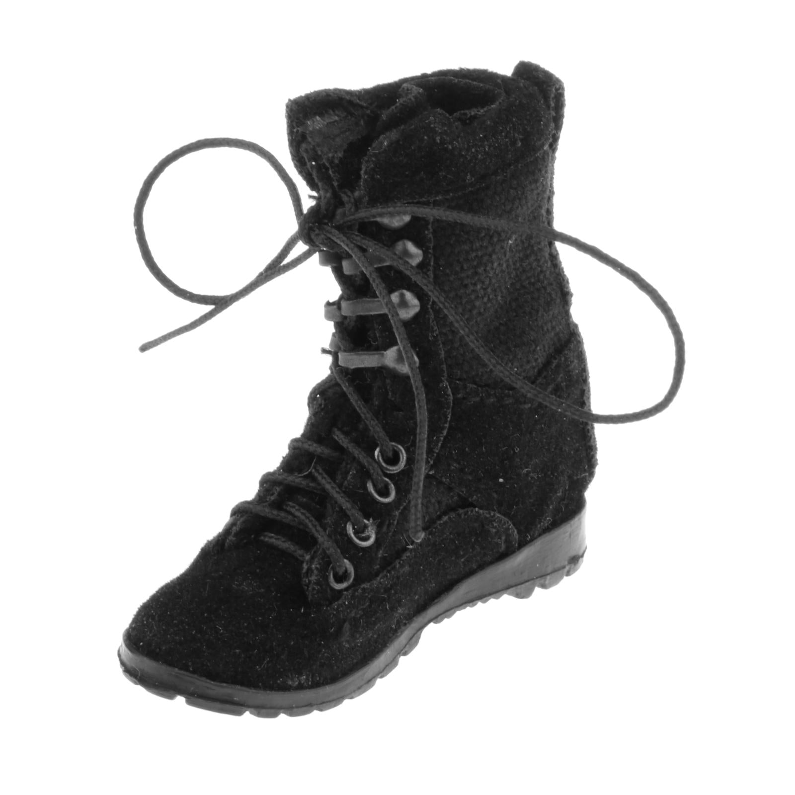 Mini 1/6 Scale Combat Boots Shoes Model for 12'' Soldier Action Figure