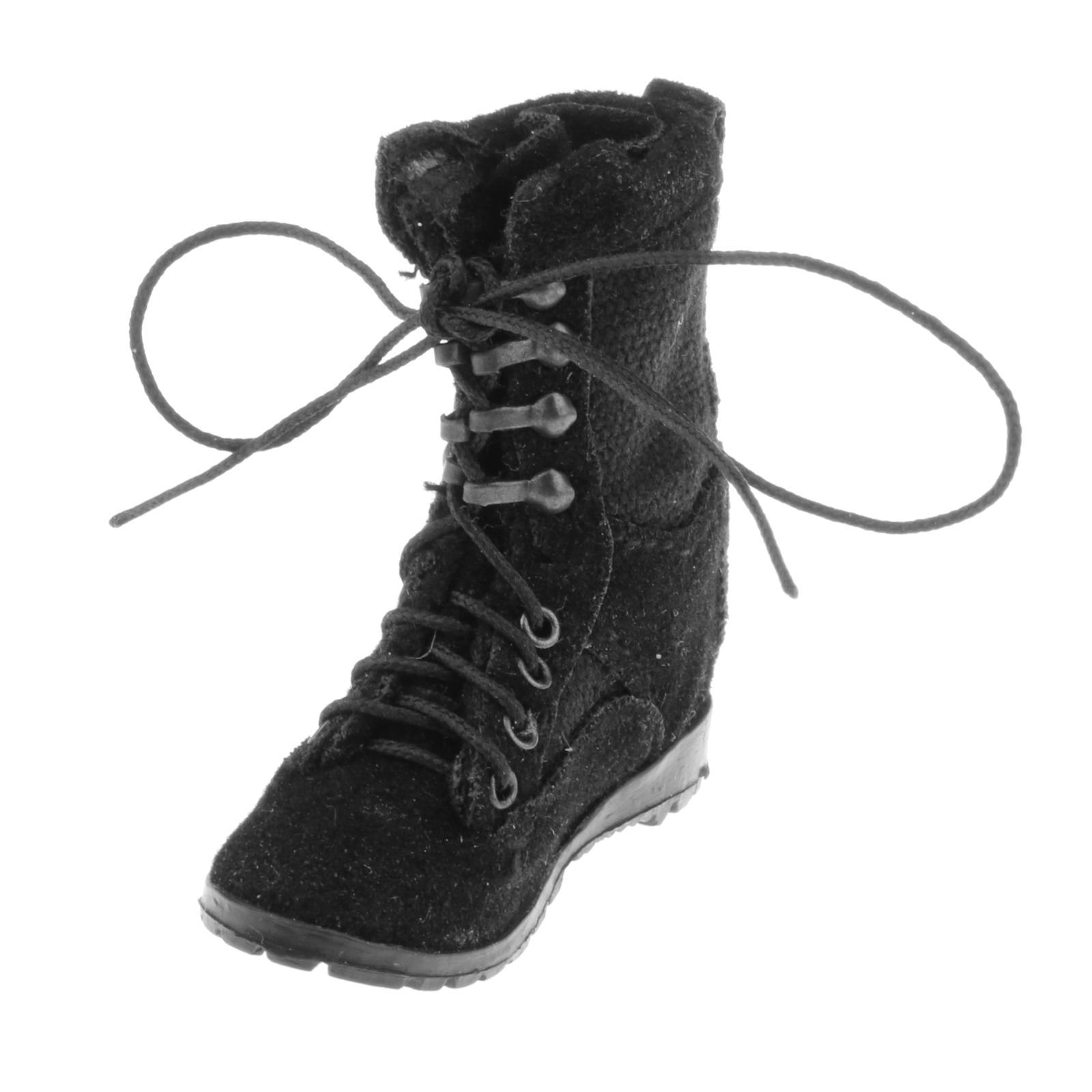 Mini 1/6 Scale Combat Boots Shoes Model for 12'' Soldier Action Figure