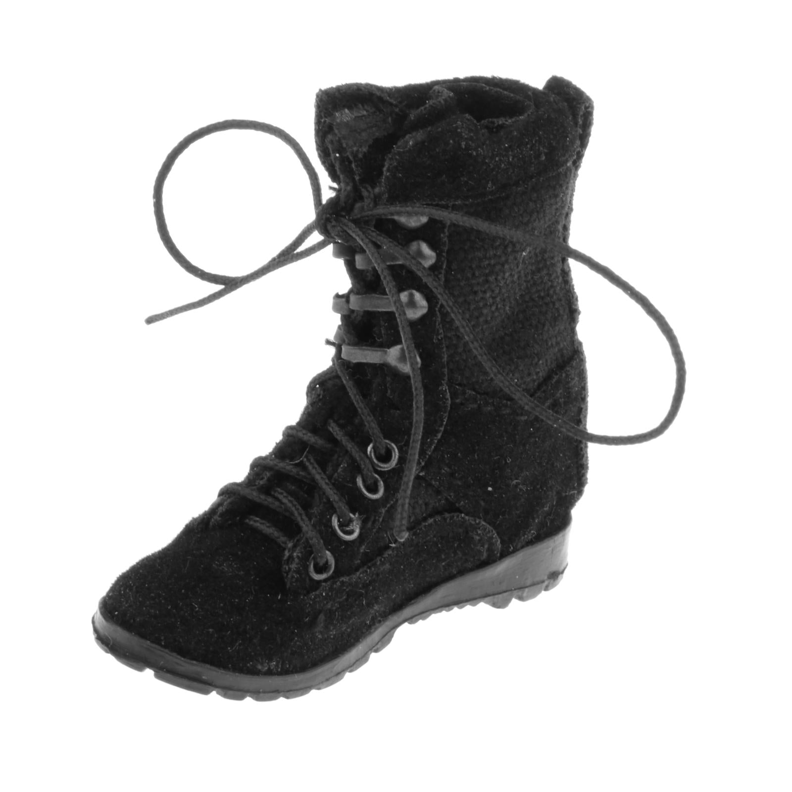 Mini 1/6 Scale Combat Boots Shoes Model for 12'' Soldier Action Figure