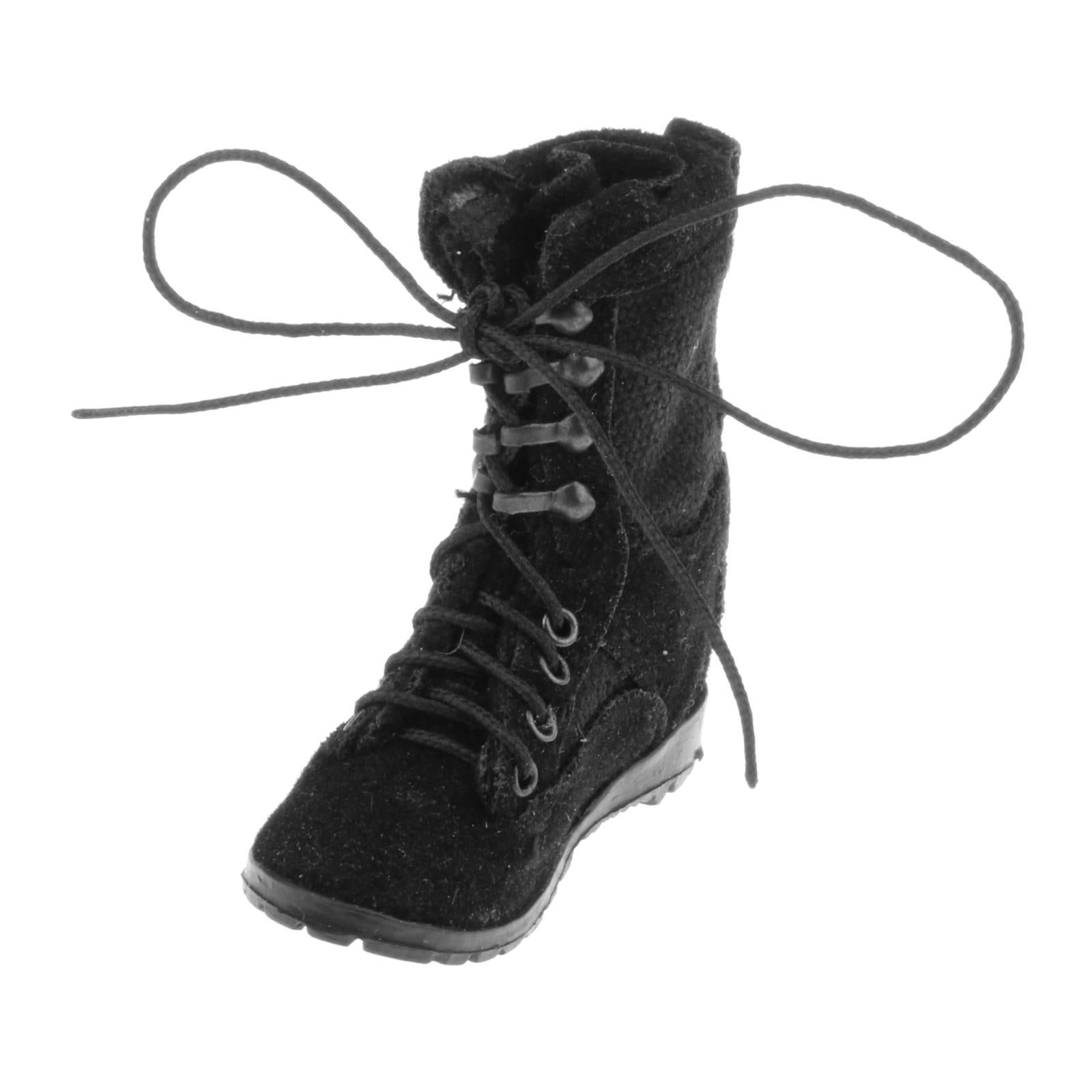 Mini 1/6 Scale Combat Boots Shoes Model for 12'' Soldier Action Figure