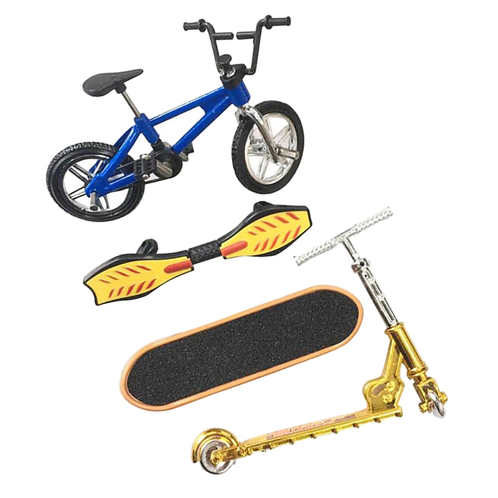 Mini Finger Toys Set Skateboards Finger Bikes Scooter Tiny Swing Board A